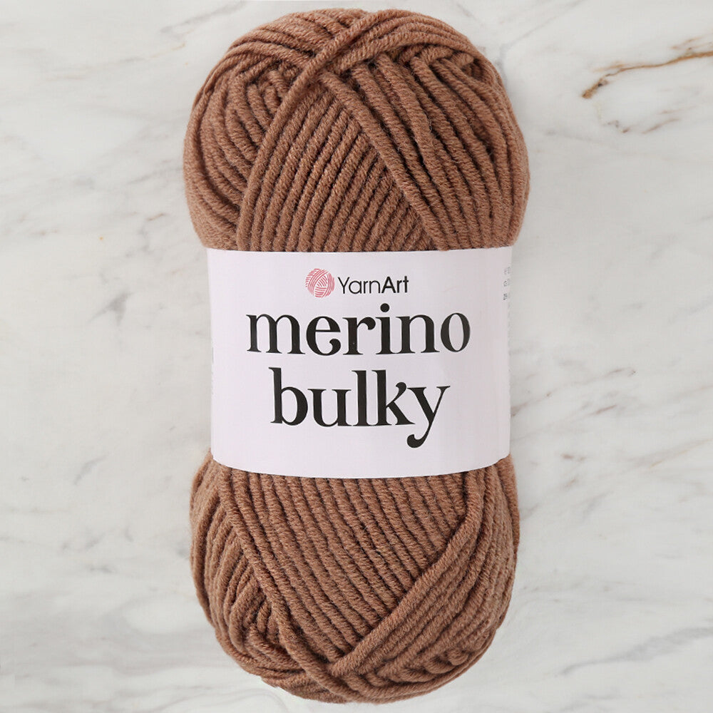 Yarnart Merino Bulky Kahverengi El Örgü İpi - 514